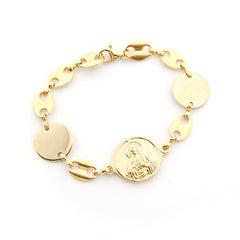 Escapulario CARMELO DOR - pulsera personalizable 18mm con medallas doradas