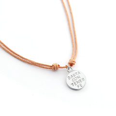 GRANO DE MOSTAZA - collar plata 12mm con hilo