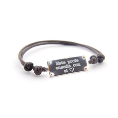 MARCO PROFES - customizable bracelet silver medal 30x10mm