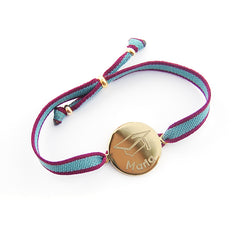 GOLDEN END OF COURSE CAP - customizable bracelet with 15mm gold medal