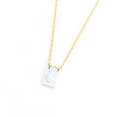 DETENTE NÁCAR DOR - collar medalla 8x11mm