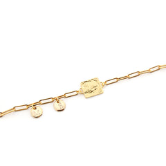 CASA DE ORO scapular - 16x17mm gold medal bracelet with chain