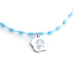 CIELITO FLOR - customizable necklace silver medal 19mm