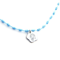 CIELITO FLOR - customizable necklace silver medal 19mm