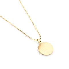 CORAZÓN DE MARÍA - collar medalla dorada 22mm con cadena