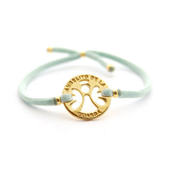 ANGEL DE LA GUARDA DULCE DOR - pulsera medalla dorada 18mm
