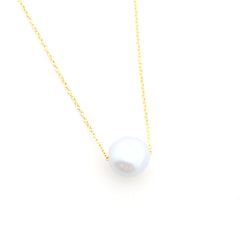 RENATA - collar dorado perla 15mm