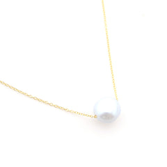 RENATA - collar dorado perla 15mm