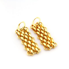 FRIDA - pendientes acero dorado 15x50mm