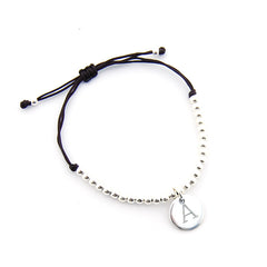 LIN - pulsera personalizada medalla plata 15mm