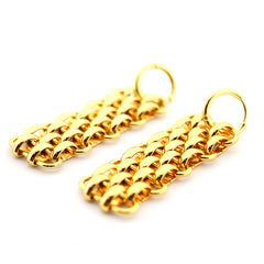 FRIDA - pendientes acero dorado 15x50mm