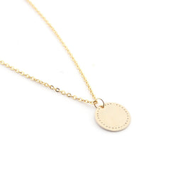 MÍA - collar personalizable medalla dorada 15mm