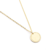 MÍA - collar personalizable medalla dorada 15mm