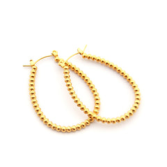 LUSI - gold earrings 12x20 mm