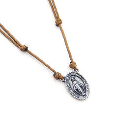 VIRGEN MILAGROSA - collar piedras naturales 20x30mm