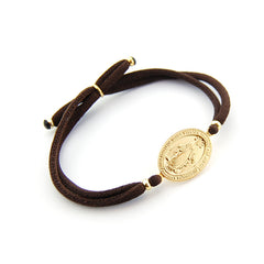 VIRGEN MILAGROSA - pulsera medalla dorada con elástico 20mm