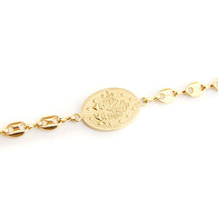 VIRGEN MILAGROSA DOR - pulsera calabrote medalla dorada 20mm