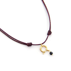 ZOE DOR LARGO PIEDRA - base SOLA collar