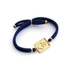STOP - personalized silver bracelet with initial
