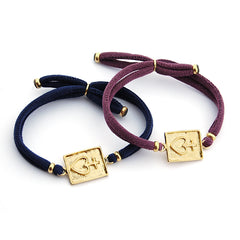 STOP - personalized silver bracelet with initial