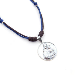 VIRGEN DEL CARMEN - collar medallón personalizable de plata 34mm
