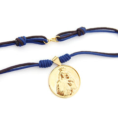 VIRGIN OF CARMEN - customizable silver medallion necklace 34mm