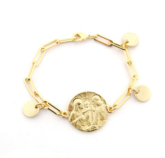 Scapular HOLY FAMILY - customizable bracelet with gold medals