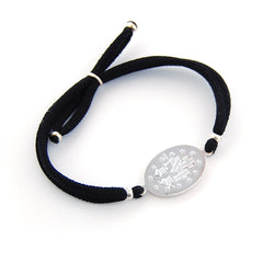VIRGEN MILAGROSA - pulsera medalla plata con elástico 20mm