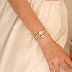 CARMELO scapular - 14mm silver medal bracelet with elastic