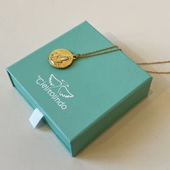 ESPÍRITU SANTO - SAGRADA FAMILIA - collar medalla dorada 25mm