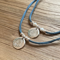 VIRGEN RAMITAS - collar medalla plata 22mm