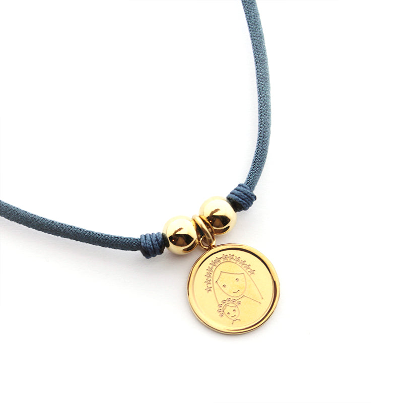 CIELITO F DOR- collar personalizable medalla dorada 19mm