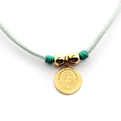 CIELITO B DOR- collar personalizable medalla dorada 17mm