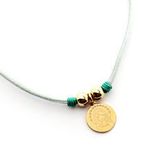 CIELITO B DOR- collar personalizable medalla dorada 17mm