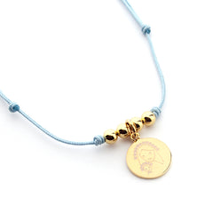 CIELITO J DOR- collar personalizable medalla dorada 15mm