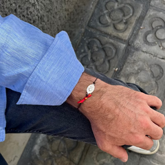 STOP - personalized silver bracelet with initial
