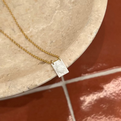 DETENTE NÁCAR DOR - collar medalla 8x11mm