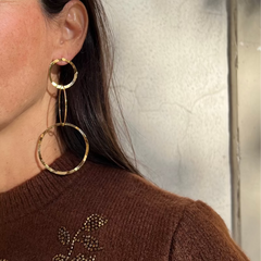 INÉS DOR - pendientes dorados grandes