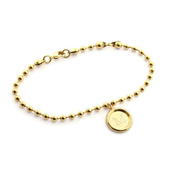 MILA - pulsera personalizable medalla dorada 13mm