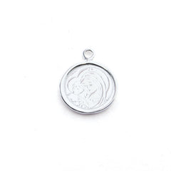 DULCE MARÍA Scapular - 16mm silver medal necklace with chain