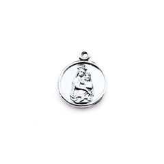 CARMELO scapular - customizable 18mm silver medal necklace with cord