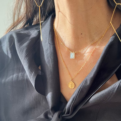 GRANO DE MOSTAZA DOR - collar dorado 12mm con cadena