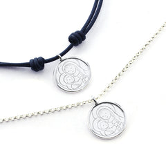 Scapular HUG - 20 mm silver medal necklace with chain