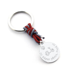 DAD'S KEYS - customizable keychain silver medal 18x33mm