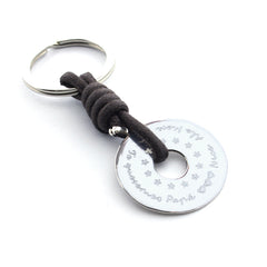 DAD'S KEYS - customizable keychain silver medal 18x33mm