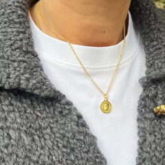 VIRGEN DE GUADALUPE TRIS DOR - collar cadena dorada 13mm