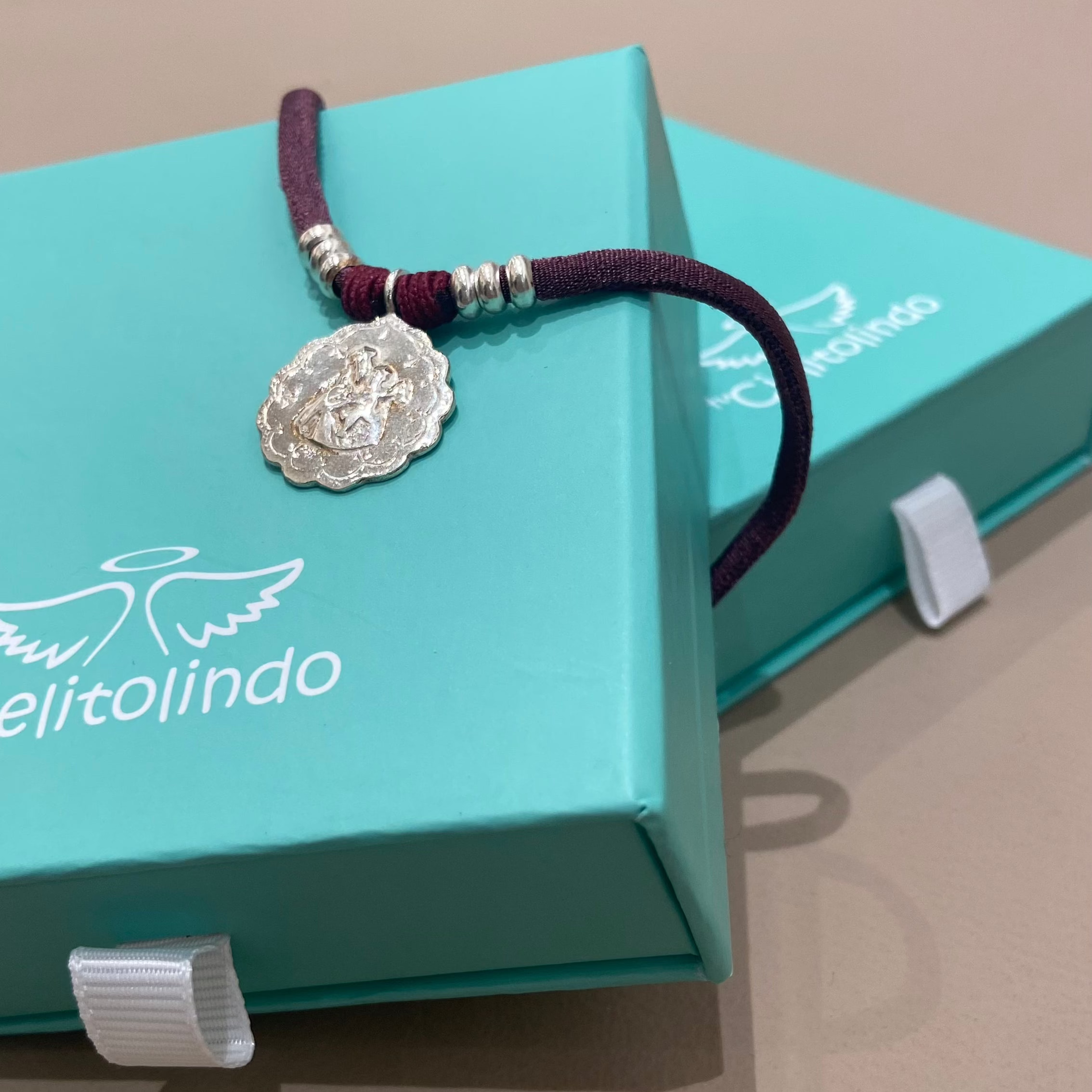 Collar Mujer Plata 925 Con Medalla Virgen Del Carmen - Cadena 45 Cm, Silueta Elegante, Caja Regalo