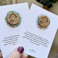 PACK de Tarjetones con Virgen de madera