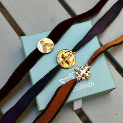 PULSERA SEDA - Escoge medalla y seda