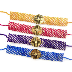Padre Nuestro artesana - pulsera medalla dorada 22mm